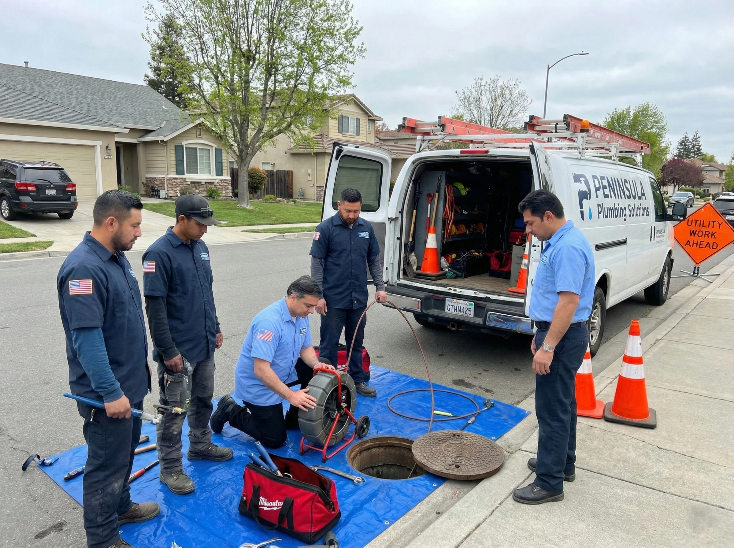 Peninsula Plumbing Solutions team at work