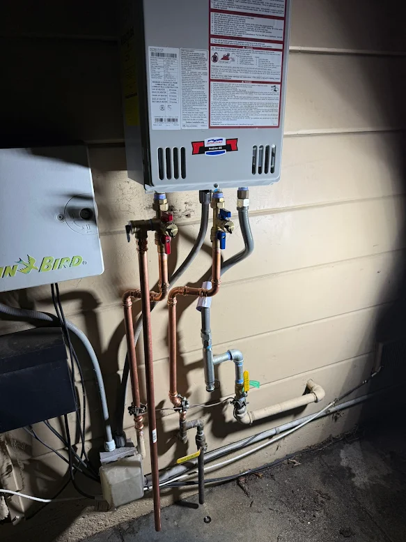 Water heater emergency safety steps illustration