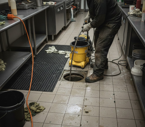 Professional drain cleaning service