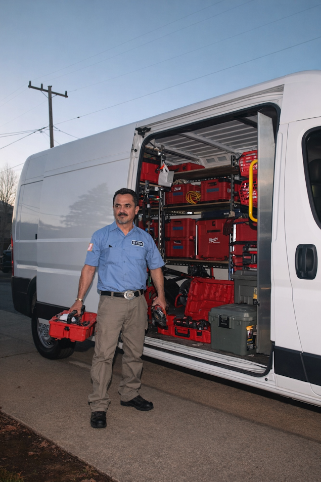 Peninsula Plumbing Solutions technician on the job